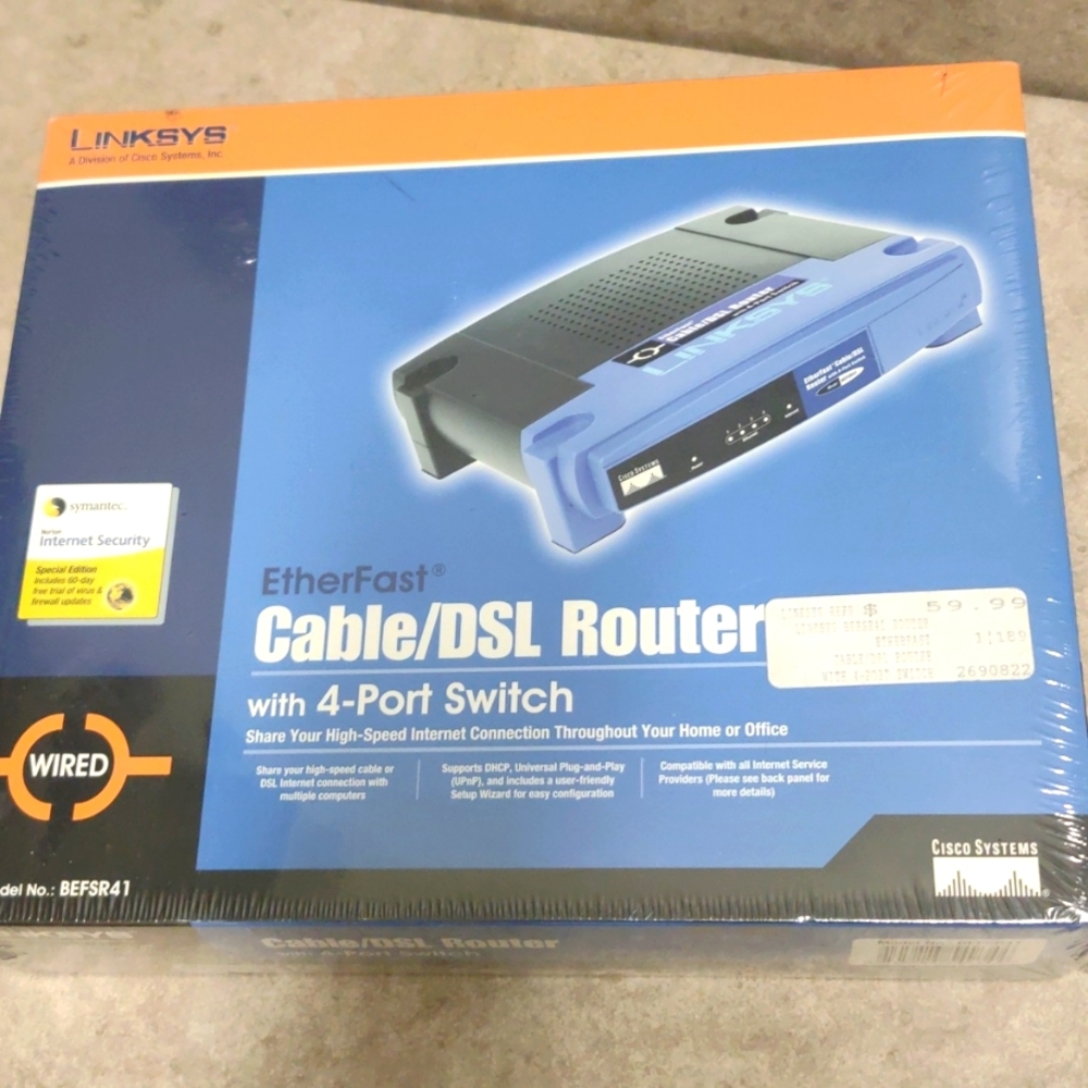 Linksys EtherFast Cable/DSL Router w/4 Port Switch